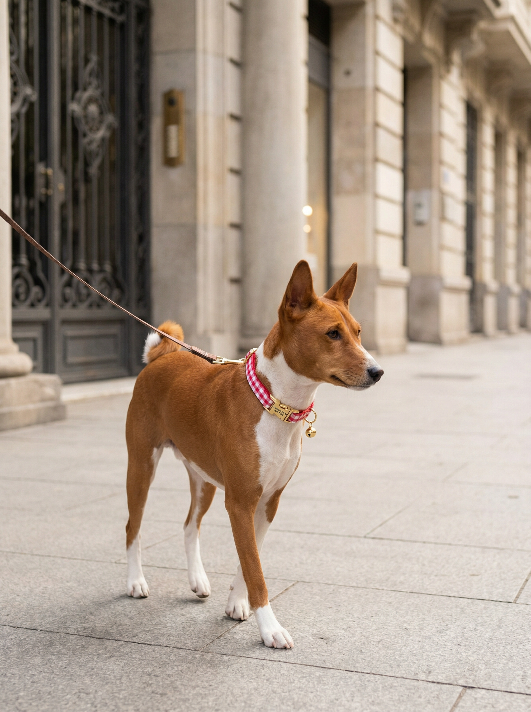 Small Dog & Cat Collar – French Vermilion Stripe