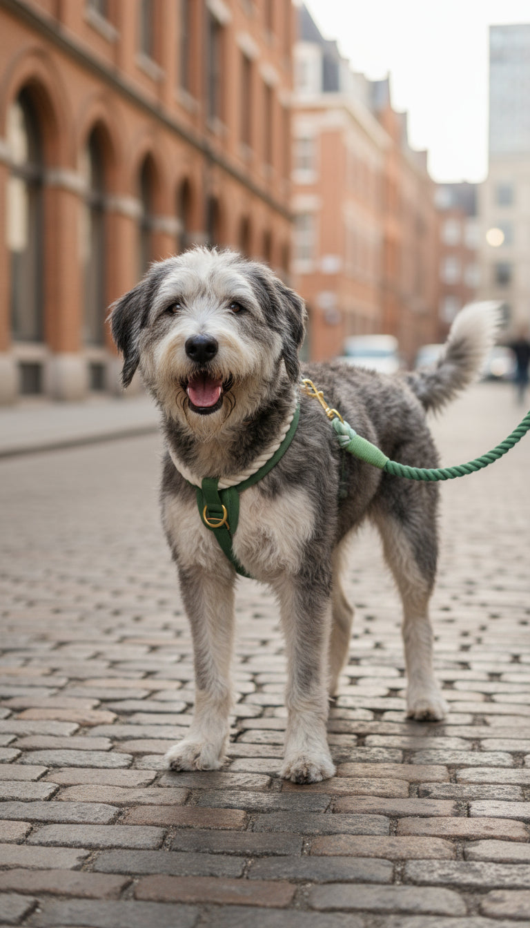 The Urban Hands-Free Rope Leash – Ombre Green