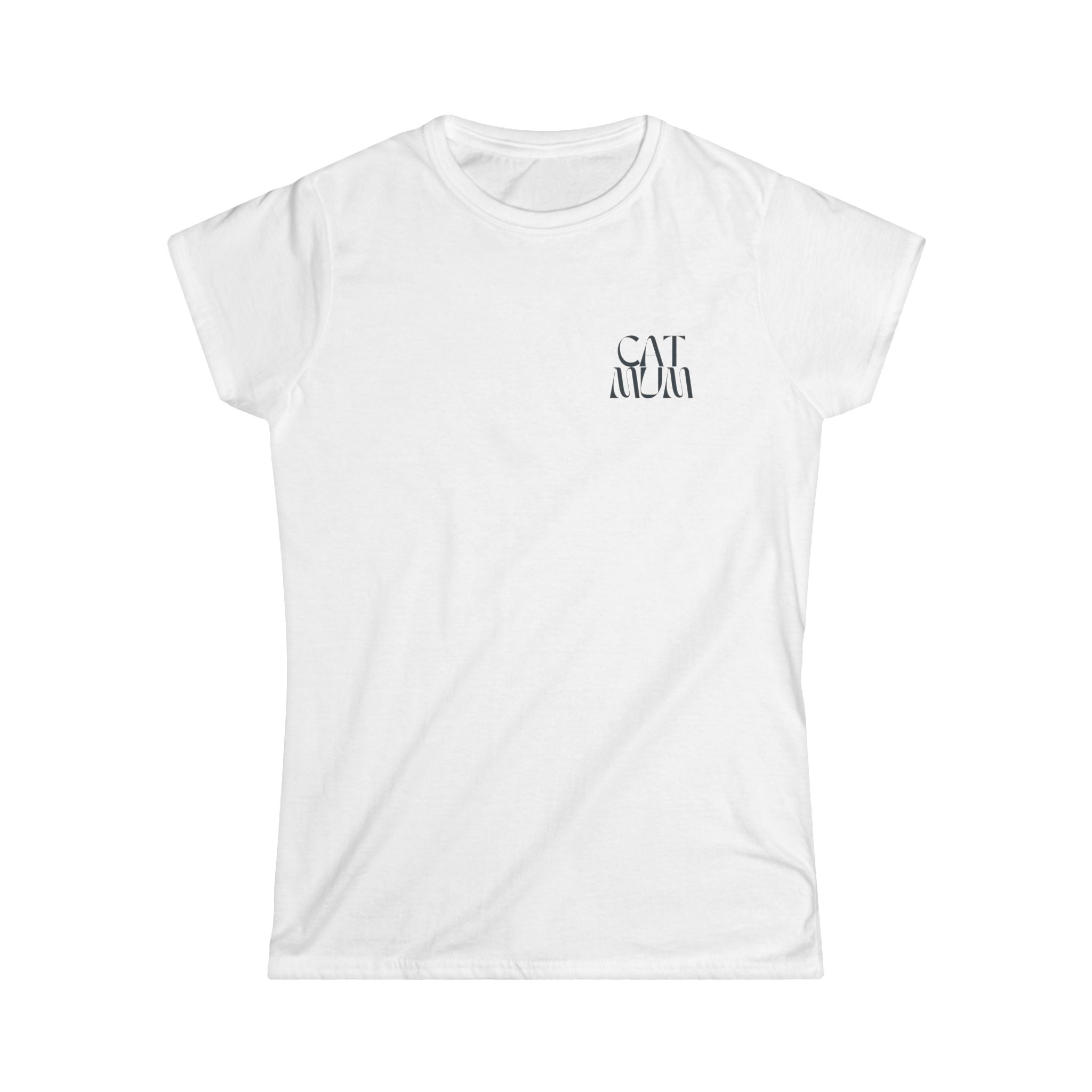 Women’s Tee — Minimalist 'SML' Monogram Chest Logo CAT MOM
