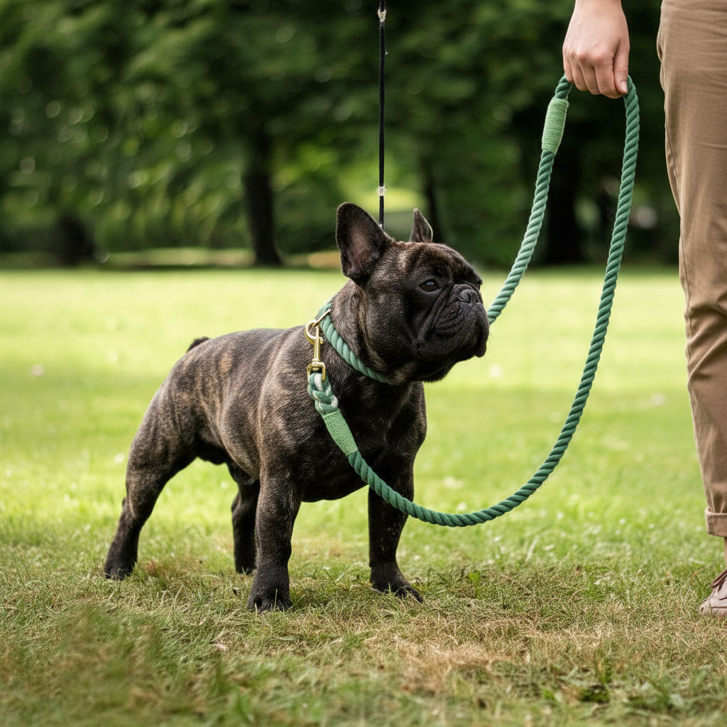 The Urban Hands-Free Rope Leash – Ombre Green