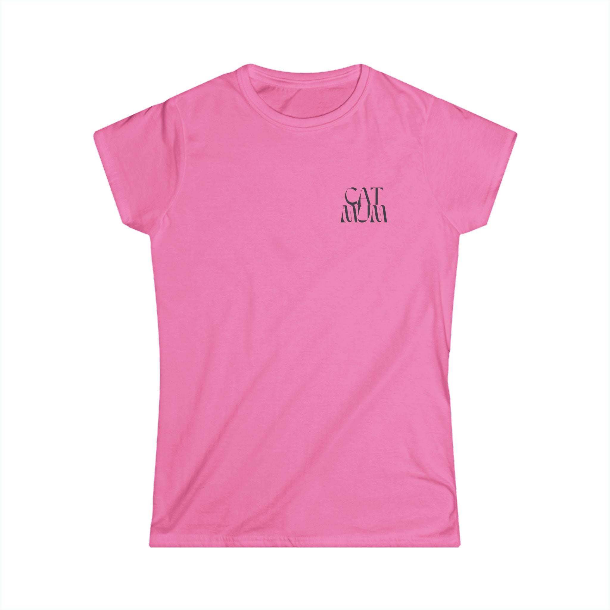 Women’s Tee — Minimalist 'SML' Monogram Chest Logo CAT MOM