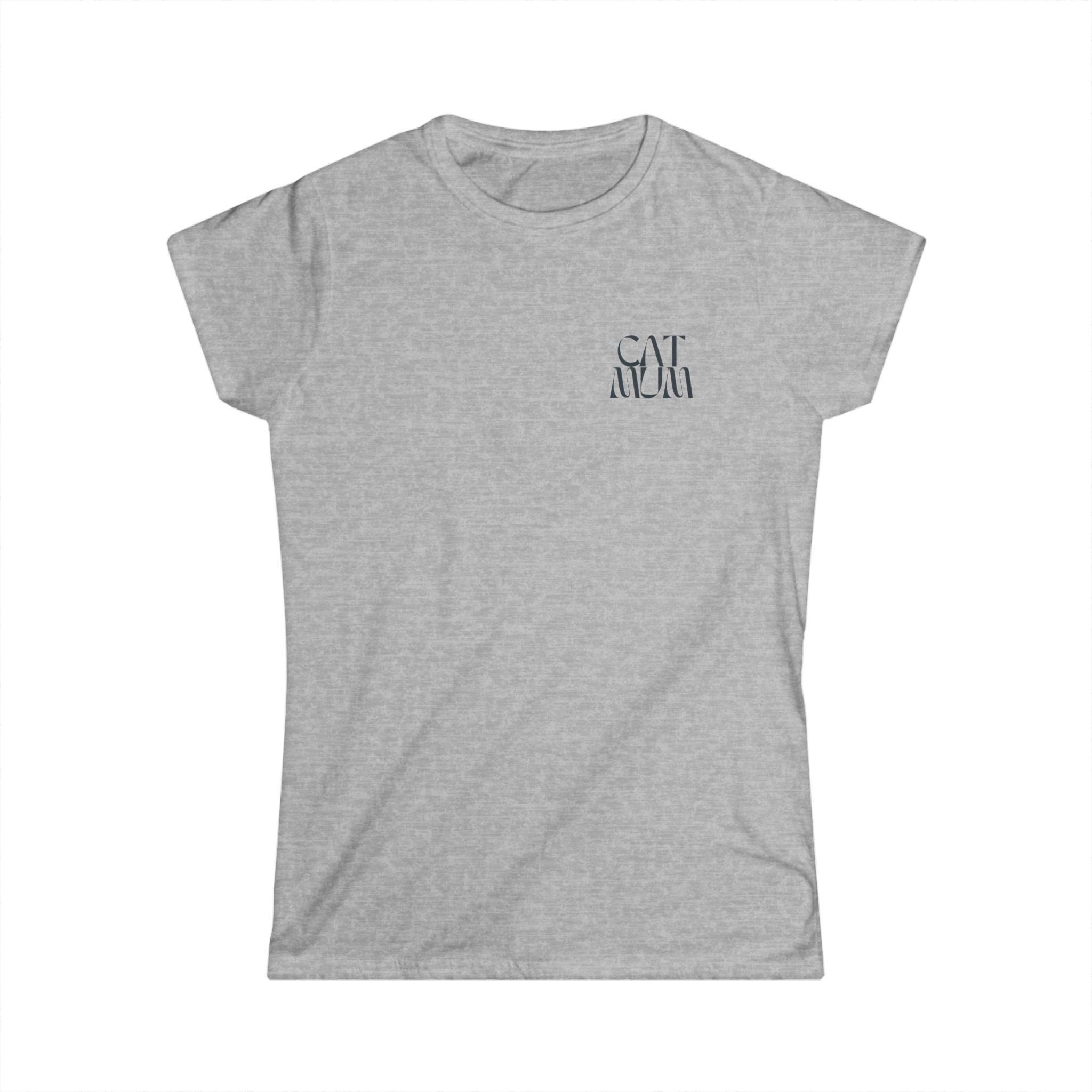 Women’s Tee — Minimalist 'SML' Monogram Chest Logo CAT MOM