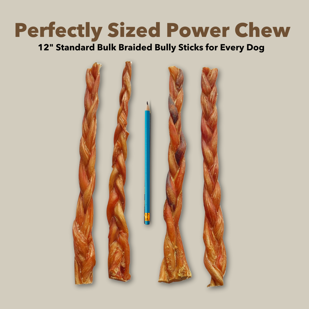 12" Standard Braided Bulk Bully Sticks