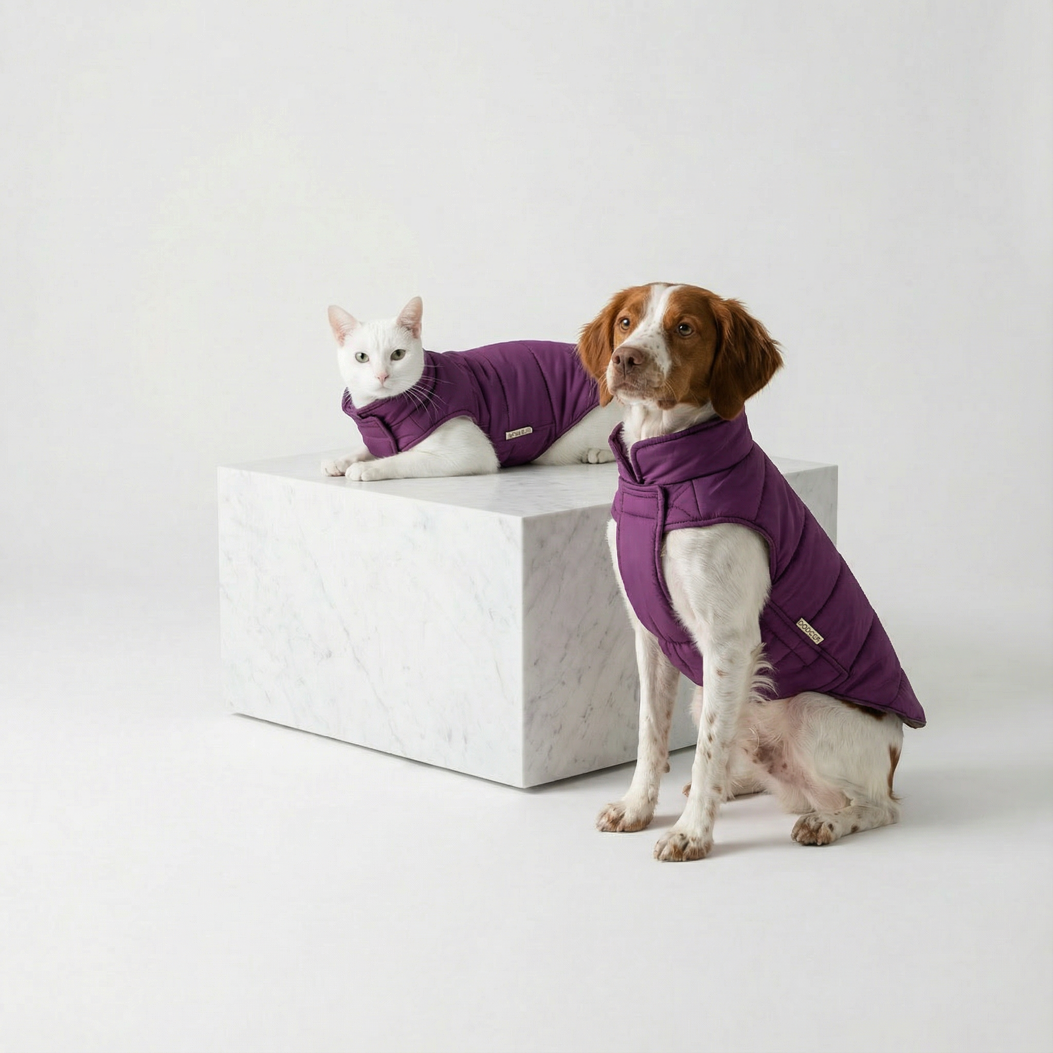 The Reversible Vest Jacket – Purple & Caramel