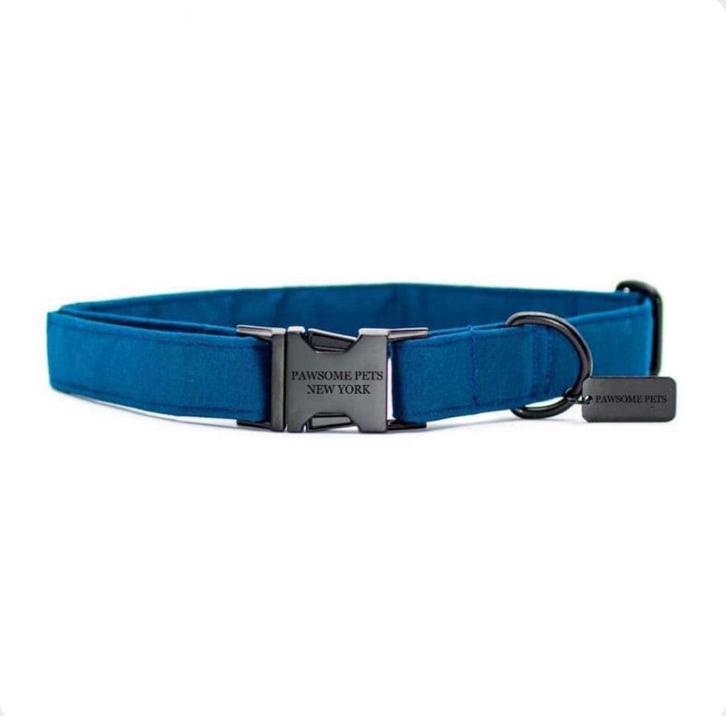 Small Dog & Cat Collar – Blue Velvet