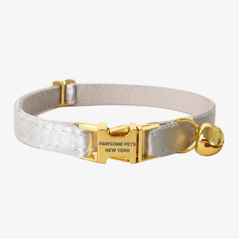 SMALL SIZE DOG & CAT COLLAR - SILVER-0