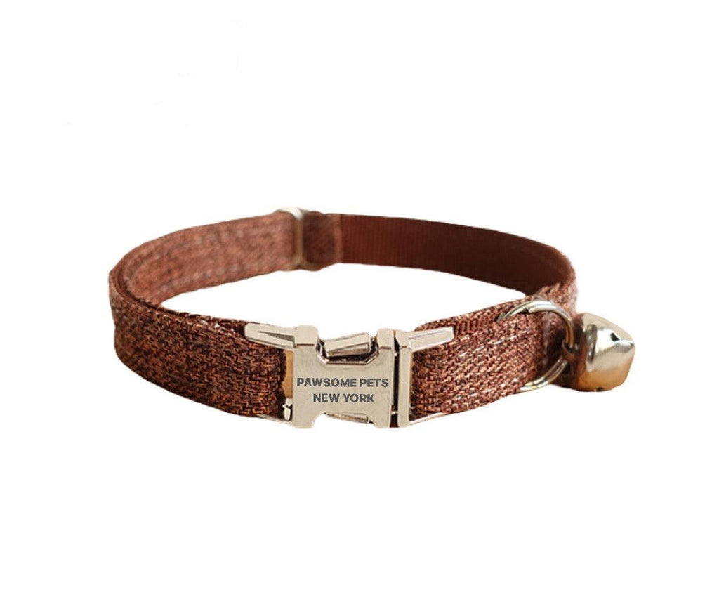 Small Dog & Cat Collar – Chestnut Brown