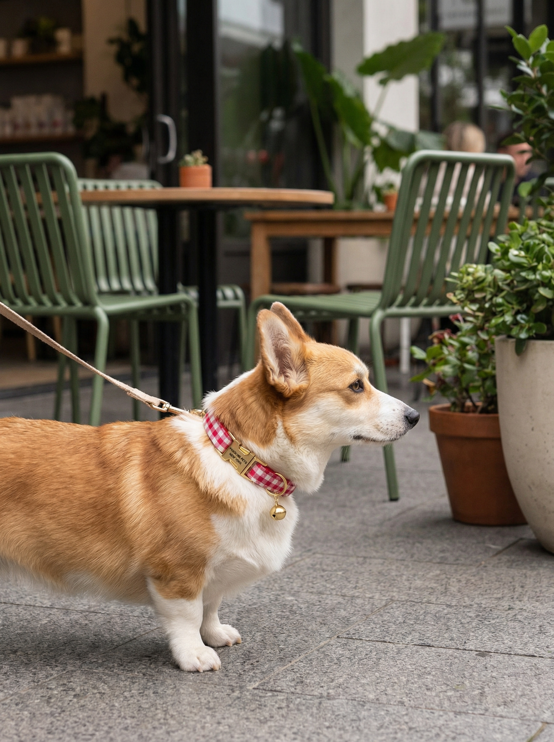 Small Dog & Cat Collar – French Vermilion Stripe