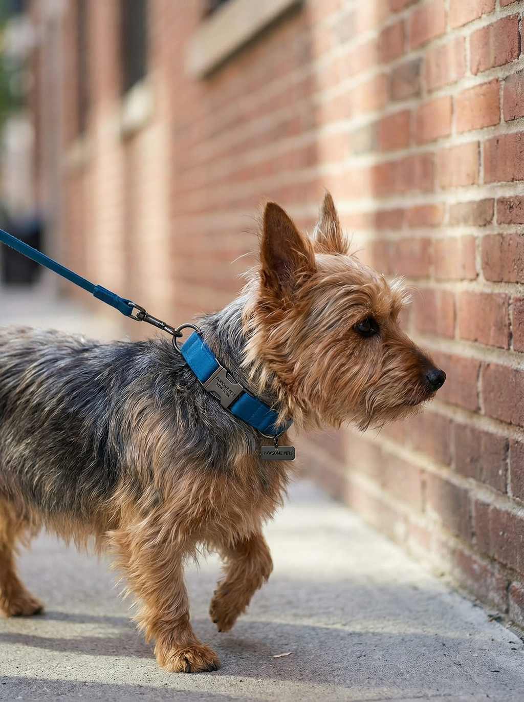 Small Dog & Cat Collar – Blue Velvet