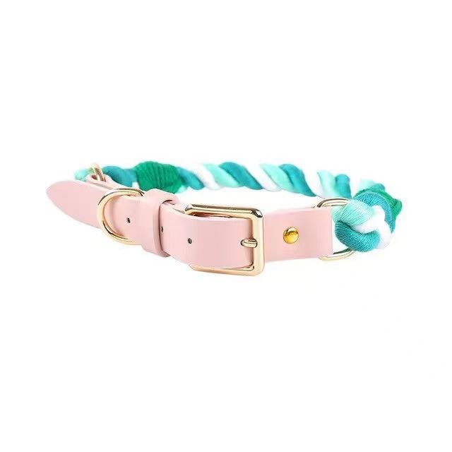 Luxe Royal Leather Rope Collar – Natural