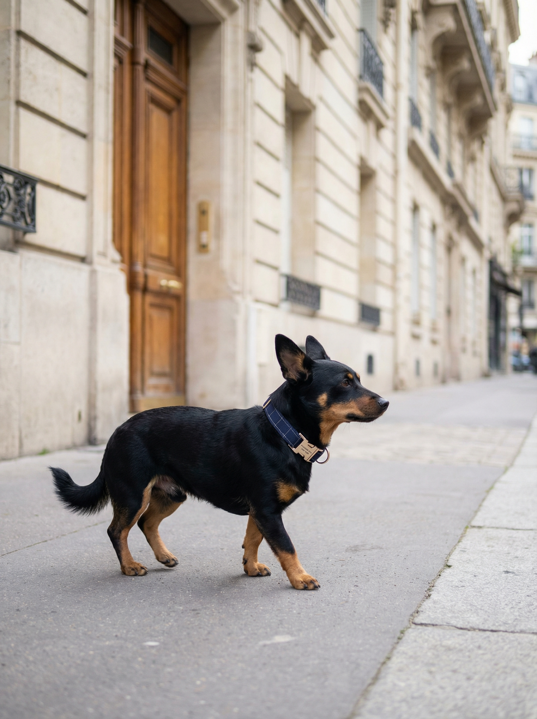 Small Dog & Cat Collar – Purplish Blue Stripe