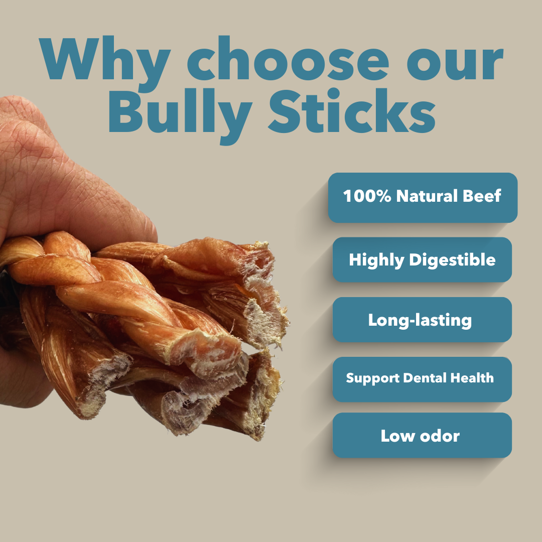 6" Thin Braided Bulk Bully Sticks