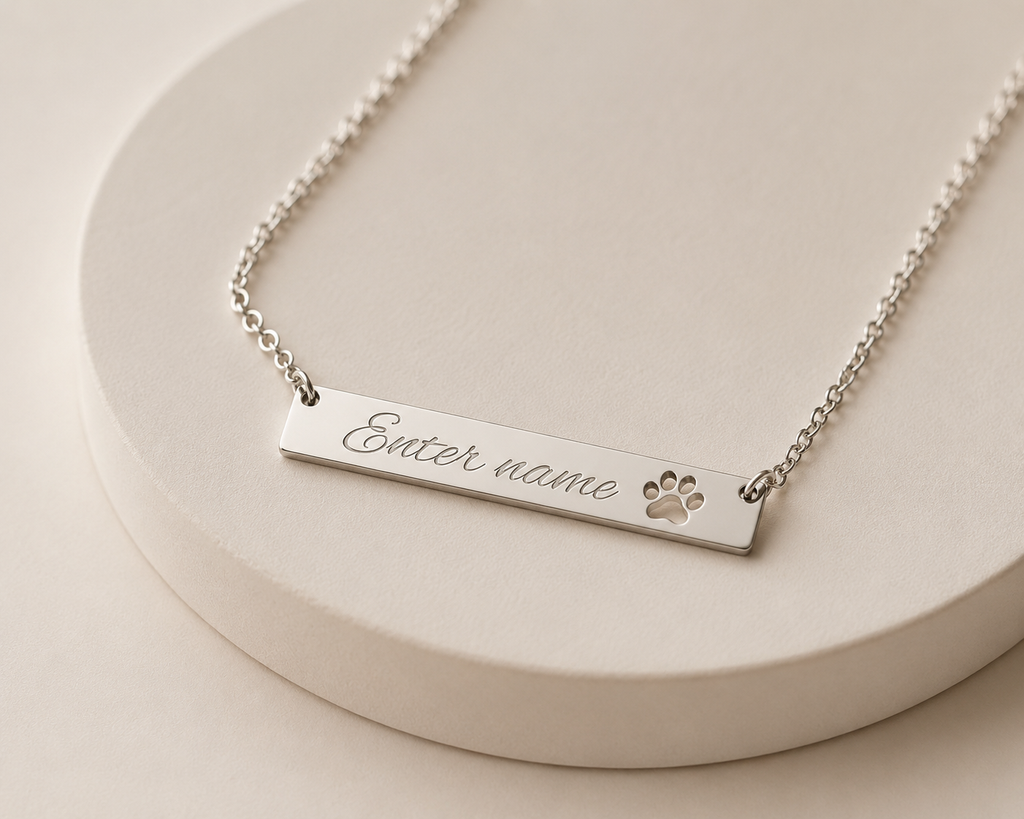 Madison Mutt Personalized Name Paw Pendant