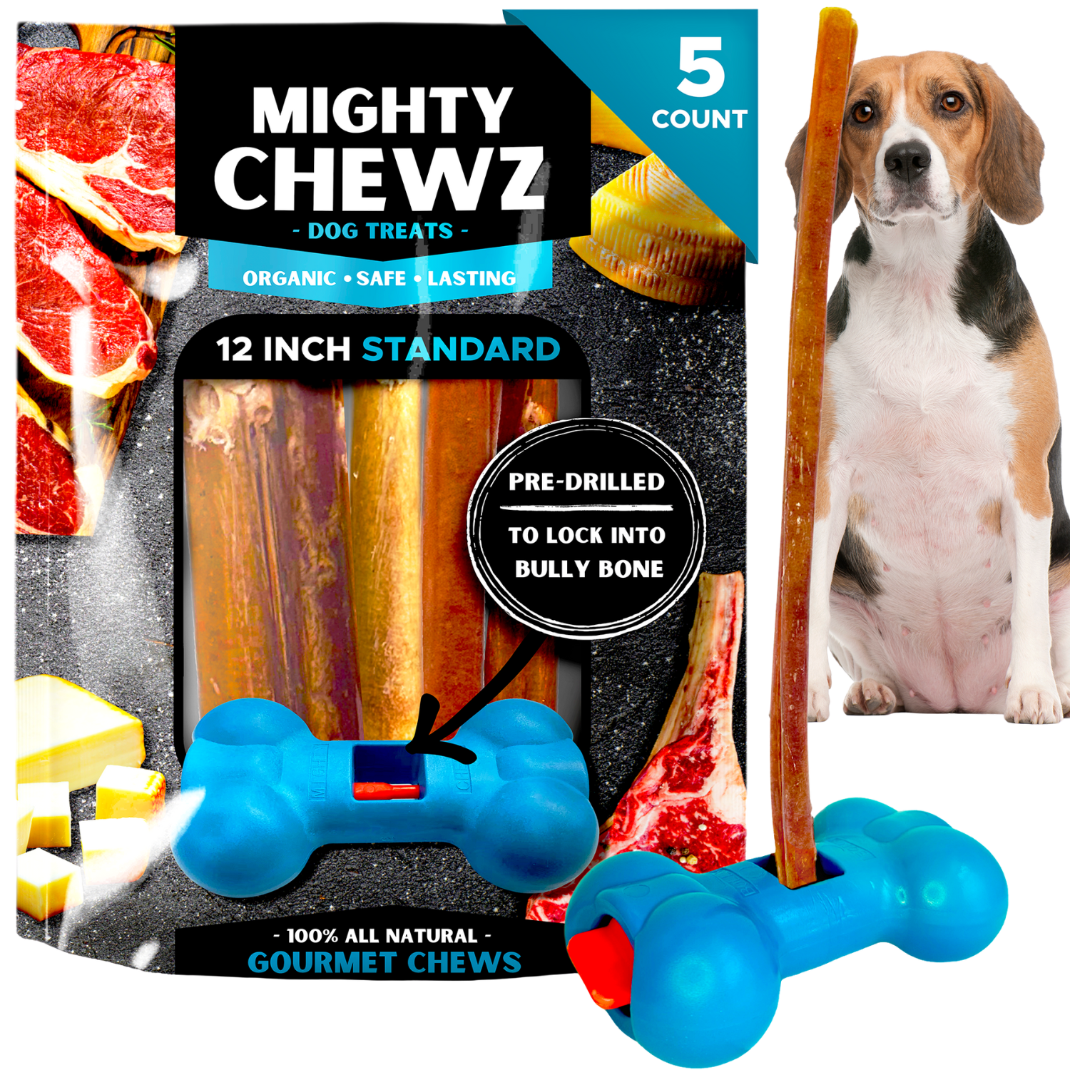 12" Standard Bully Sticks - Bully Bone Included-0