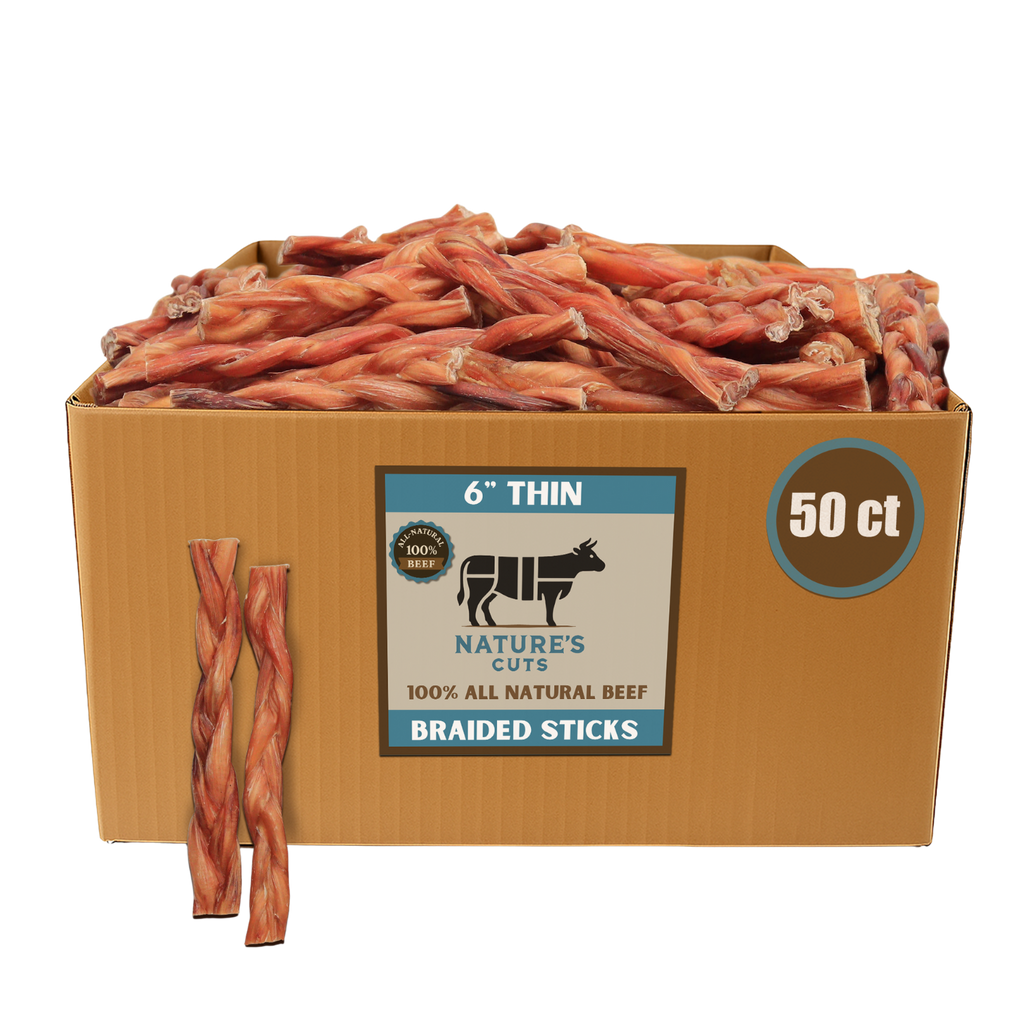 6" Thin Braided Bulk Bully Sticks