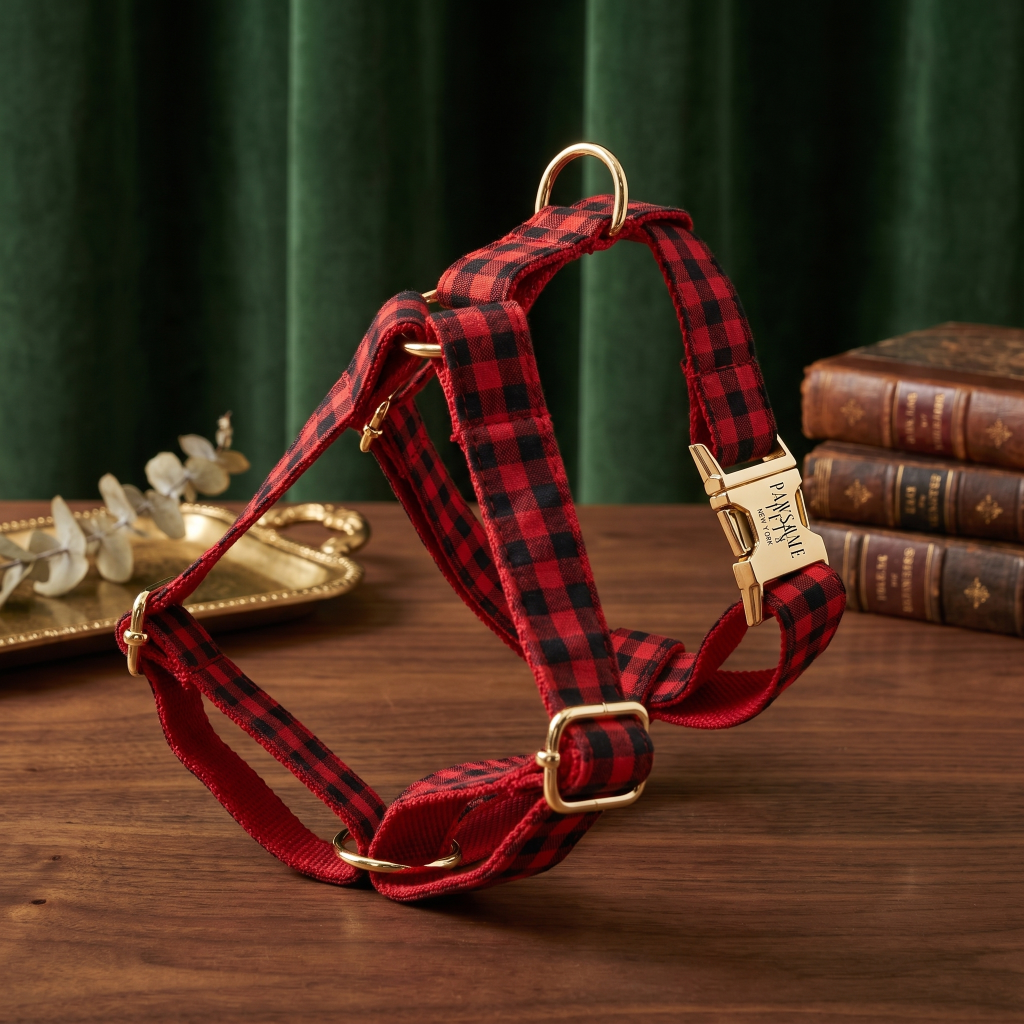 Step In Harness - Red Black Stripe