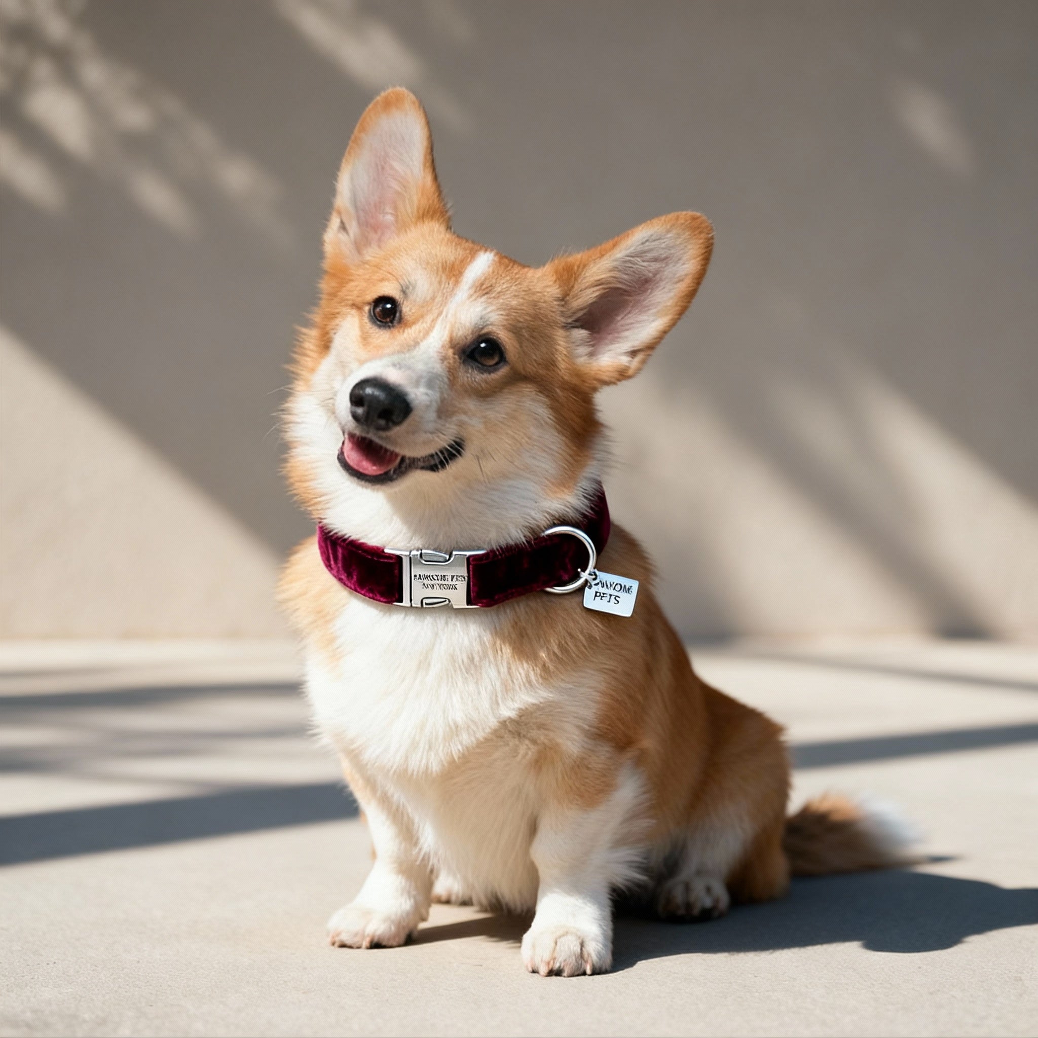 The Petite Velvet Collar – Burgundy