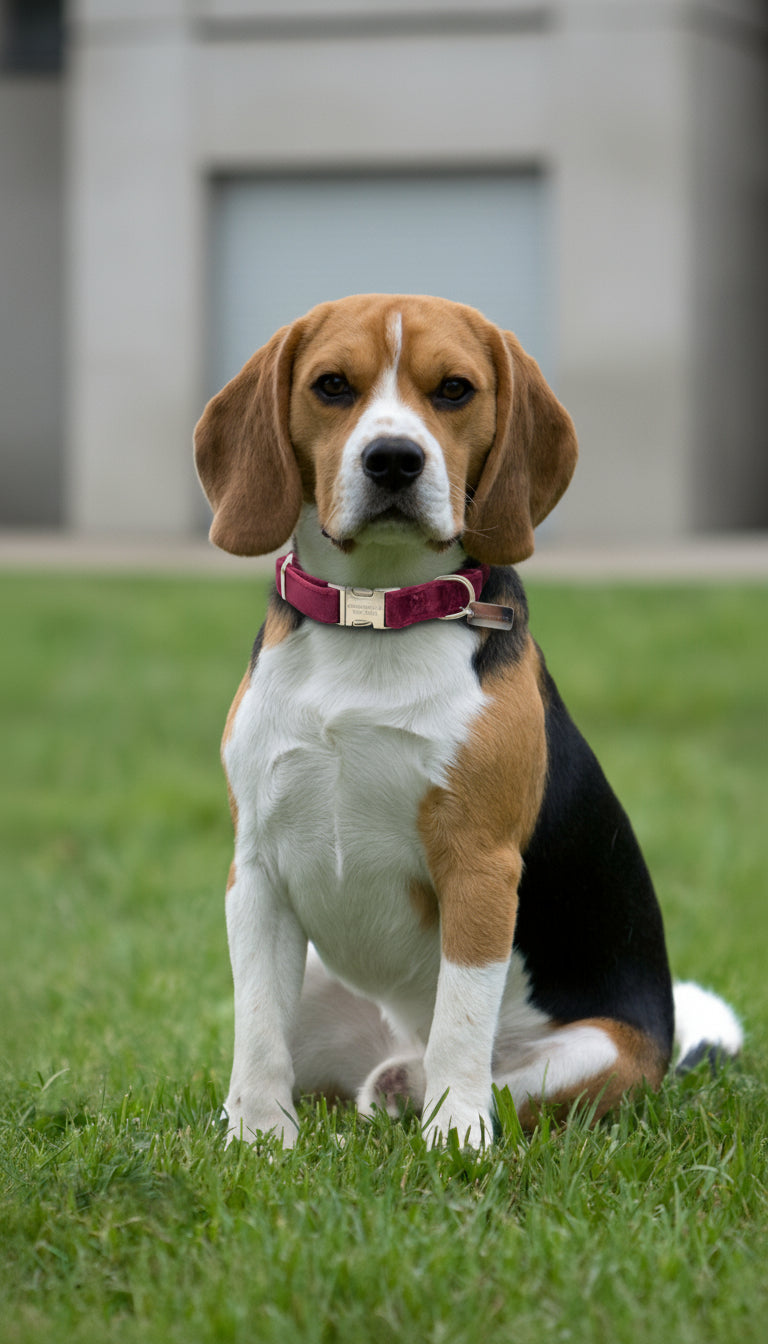 The Petite Velvet Collar – Burgundy