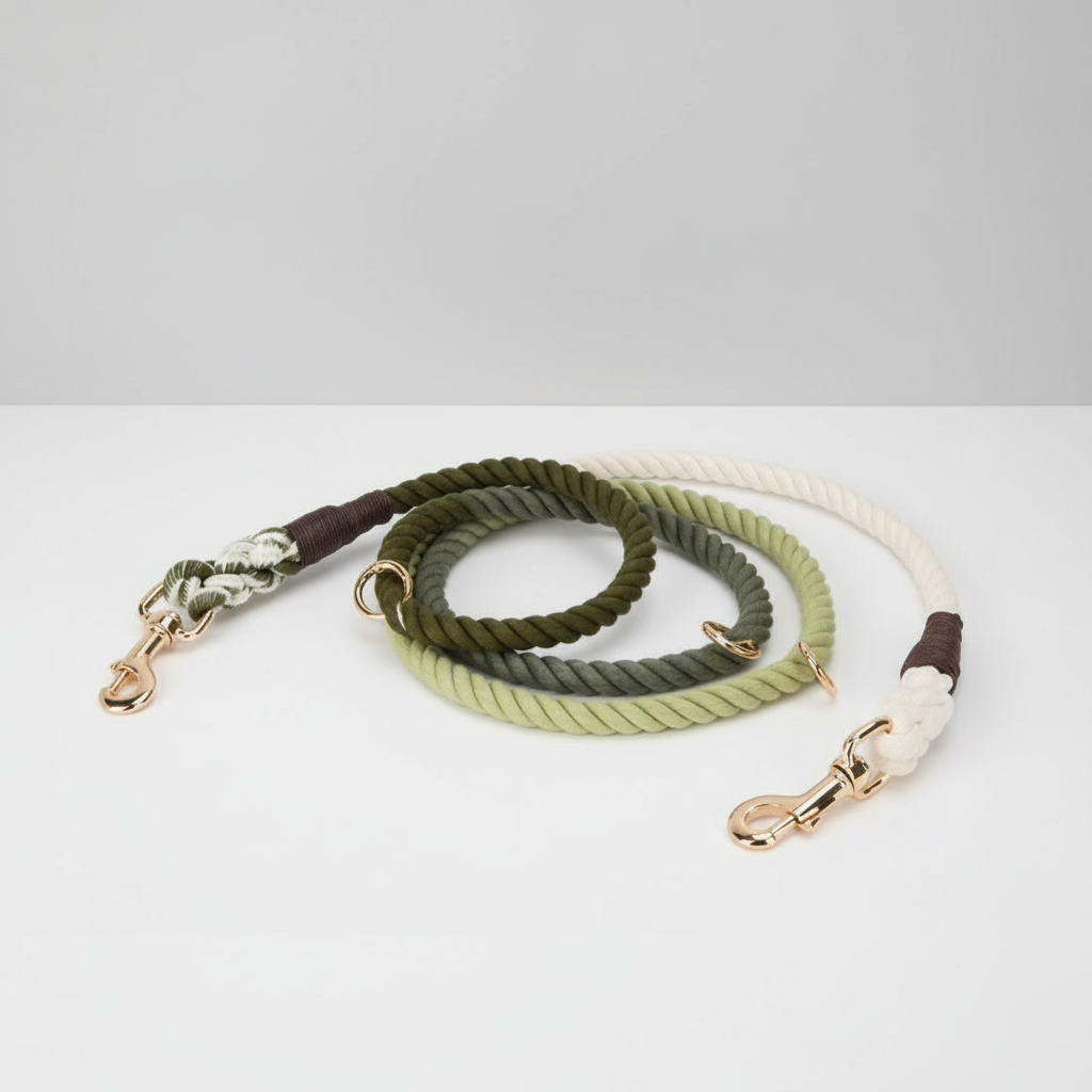 The Urban Hands-Free Rope Leash – Ombre Dark Olive