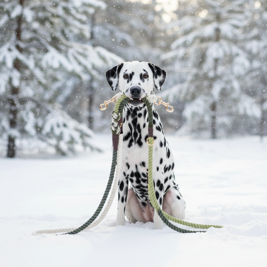 The Urban Hands-Free Rope Leash – Ombre Dark Olive