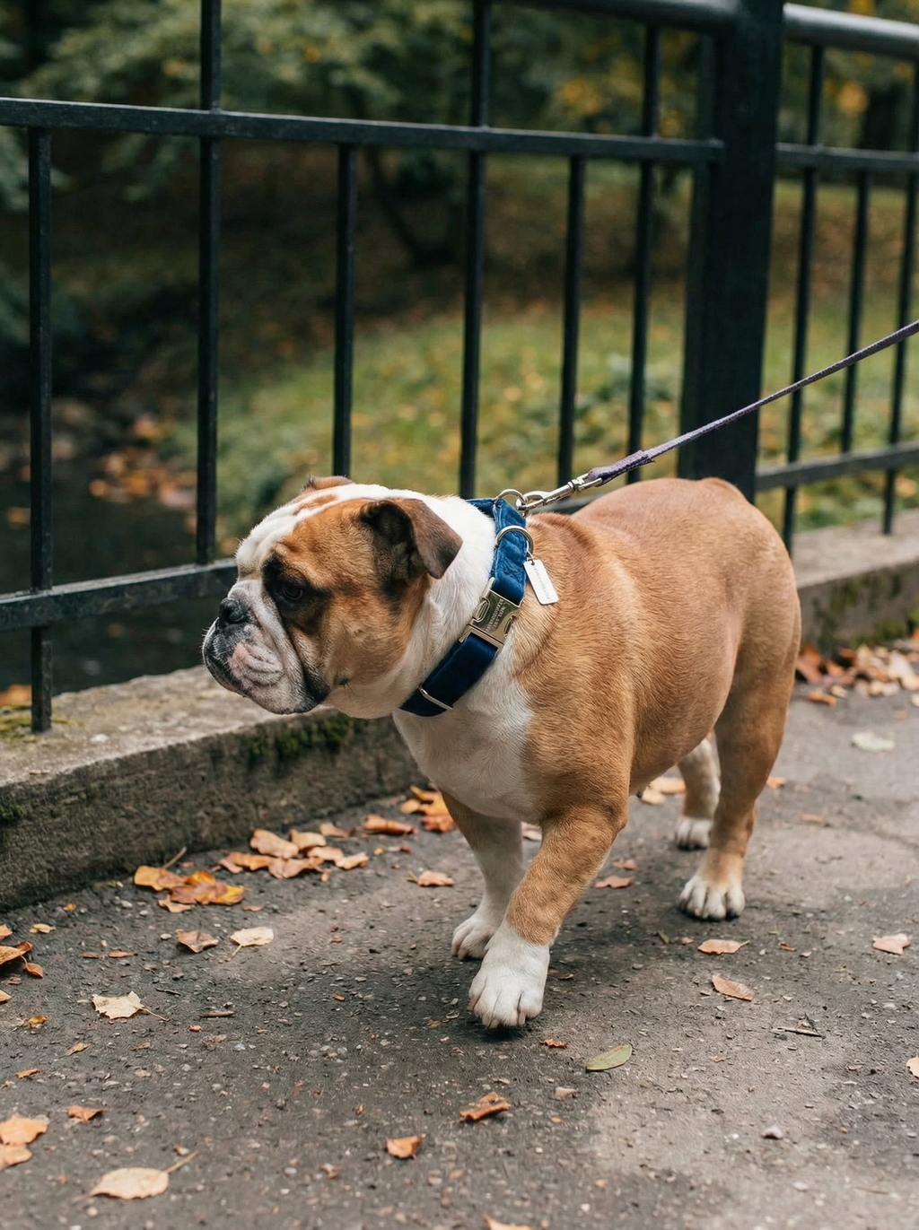 Small Dog & Cat Collar – Dark Blue Velvet