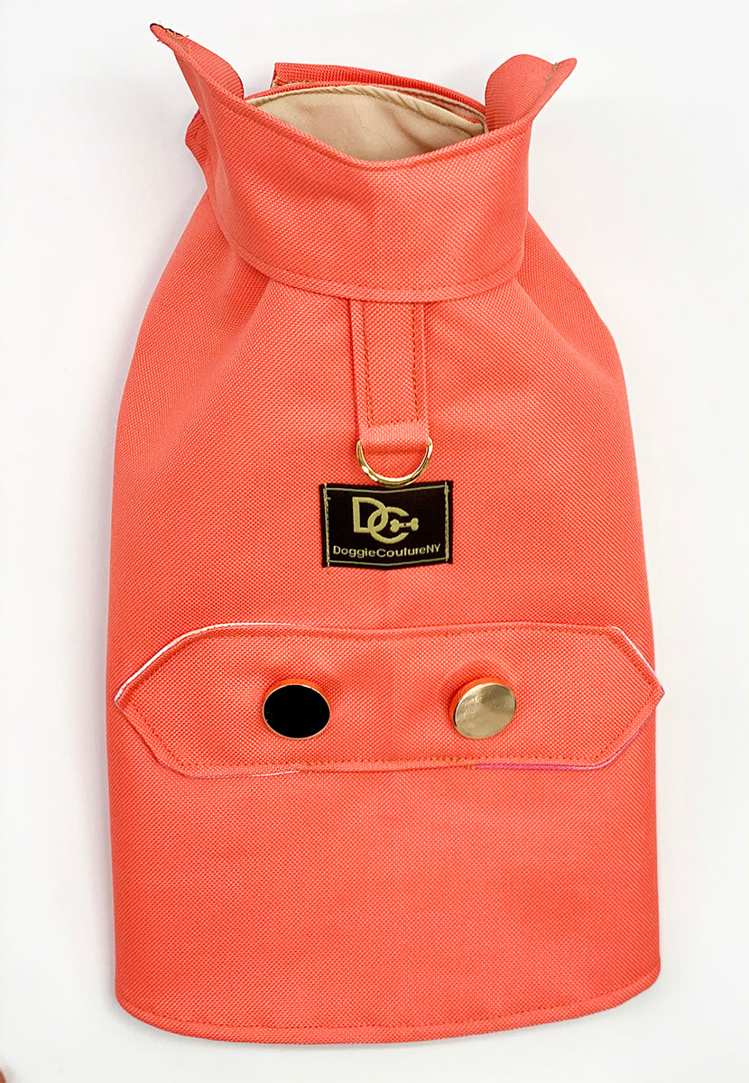 DCNY Coral Trench Coat With Peachskin Lining