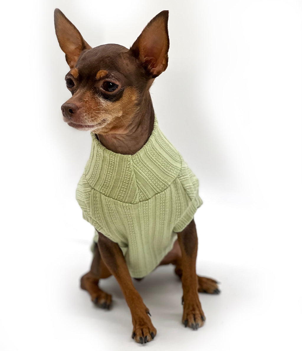 Mock Neck Sleeveless Sweater Tank - Mint