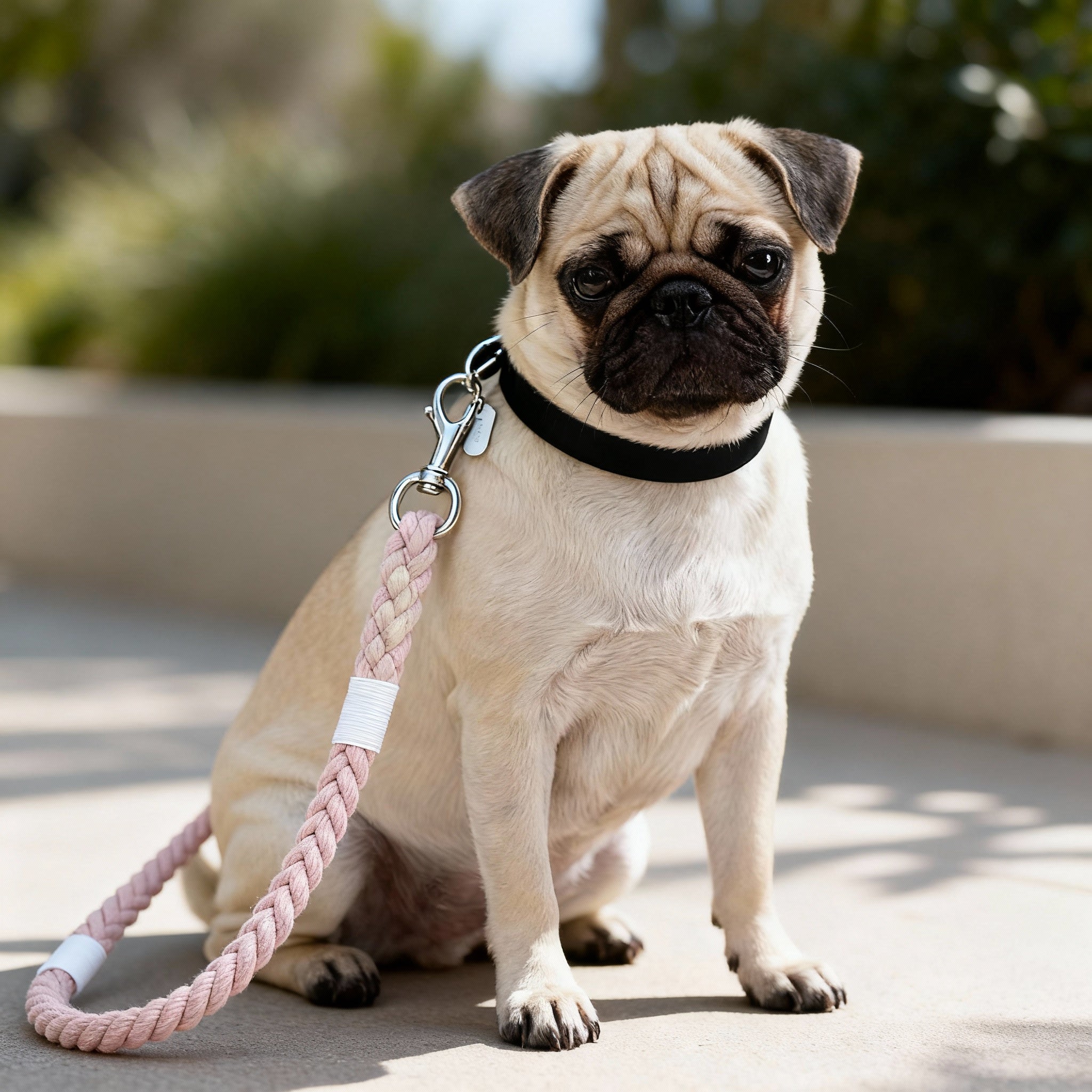 The Rope Leash – Silver Pink