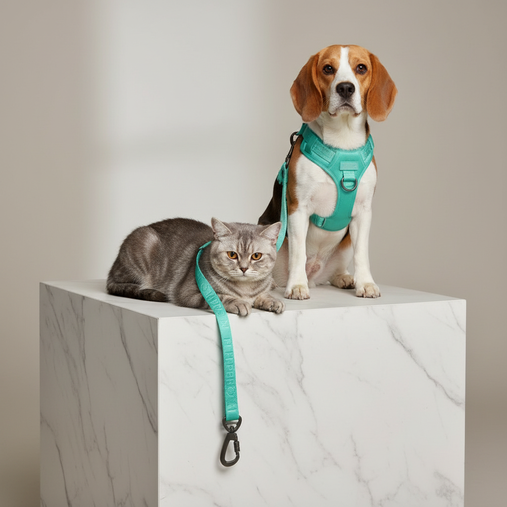 The Padded Active Leash – Mint Green