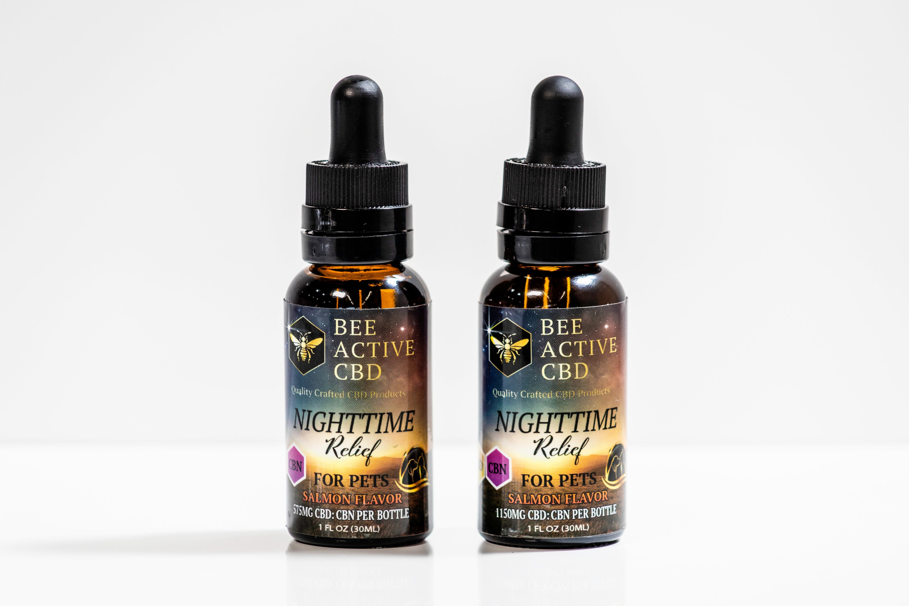 Bee Active Nighttime Relief Pet Tincture - CBD + CBN Salmon Flavor-0