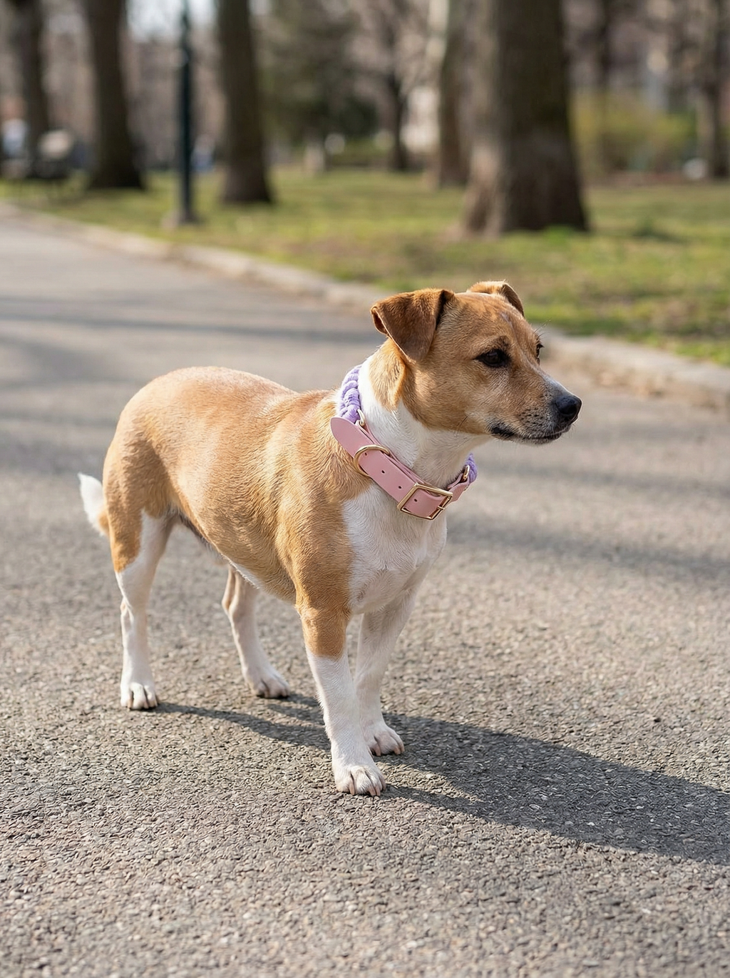 Luxe Royal Leather Rope Collar – Heliotrope
