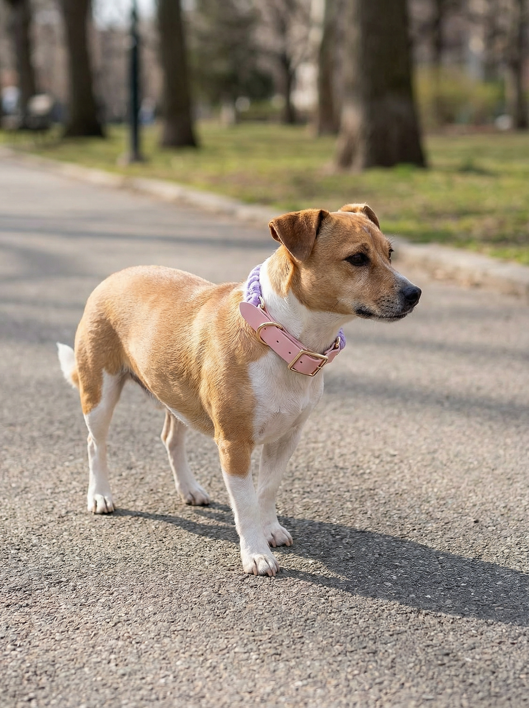 Luxe Royal Leather Rope Collar – Heliotrope