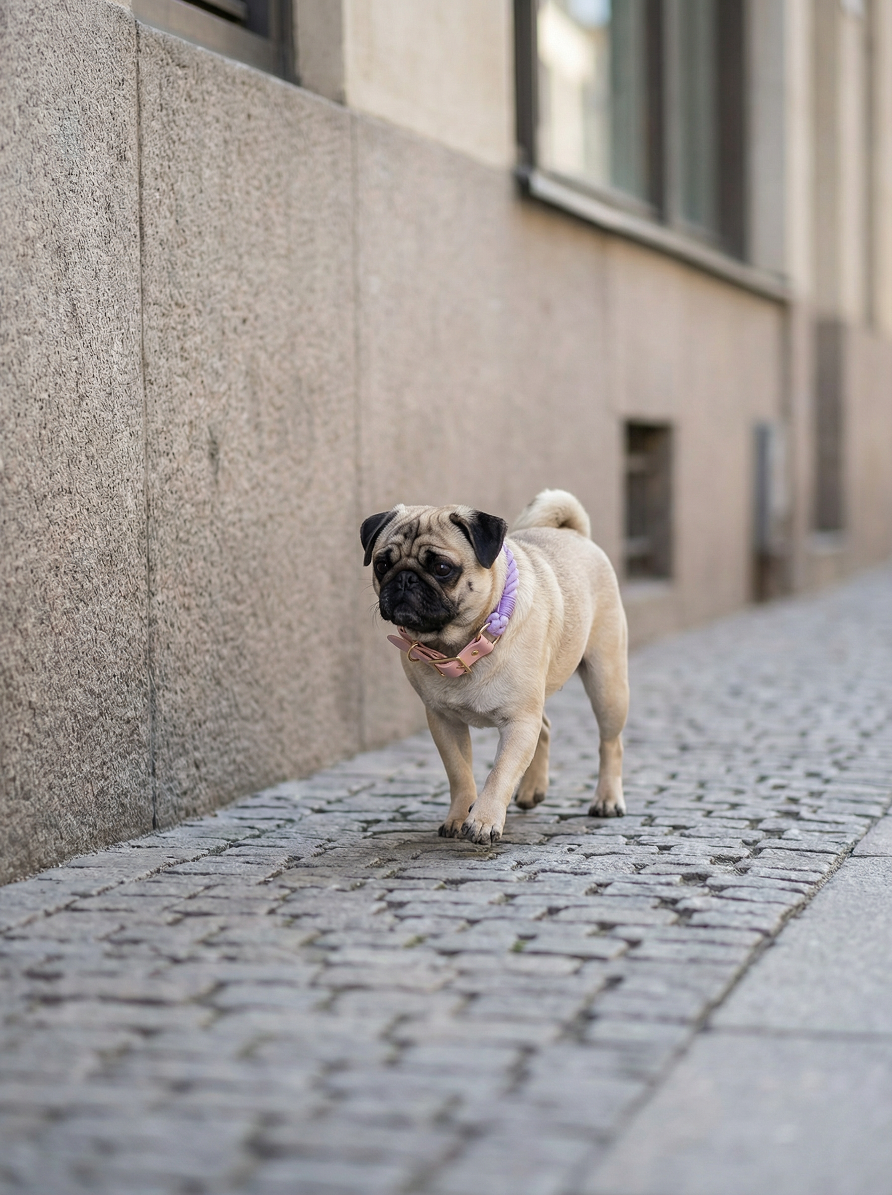 Luxe Royal Leather Rope Collar – Heliotrope