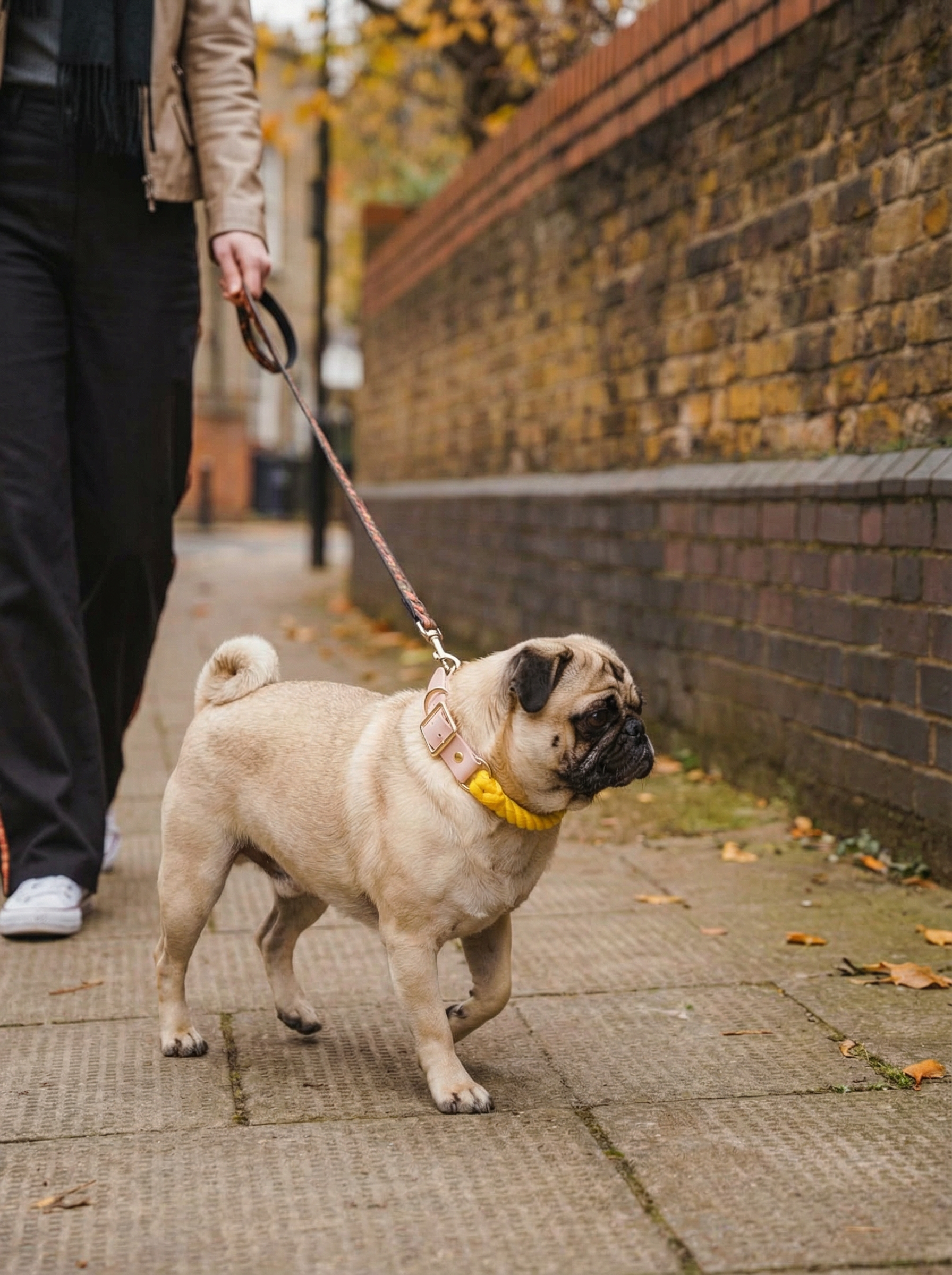 Luxe Royal Leather Rope Collar – Sunshine