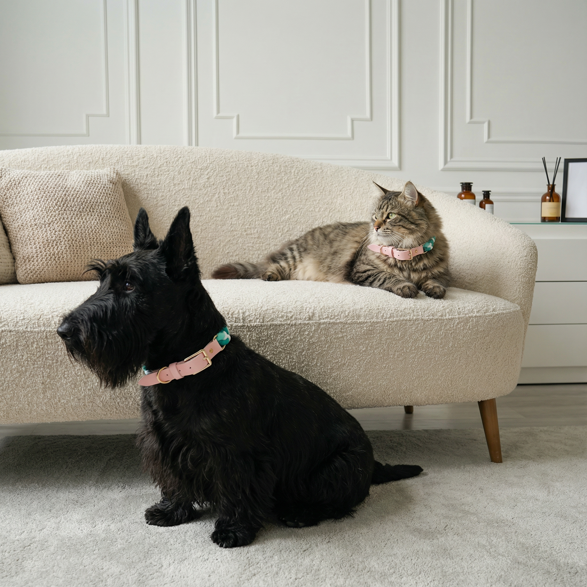 Luxe Royal Leather Rope Collar – Natural