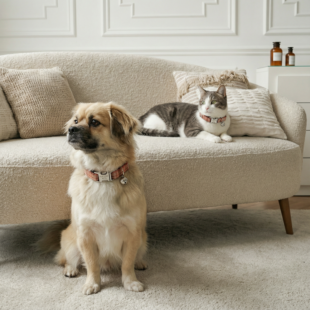 Collar – A Tad of Red Plaid