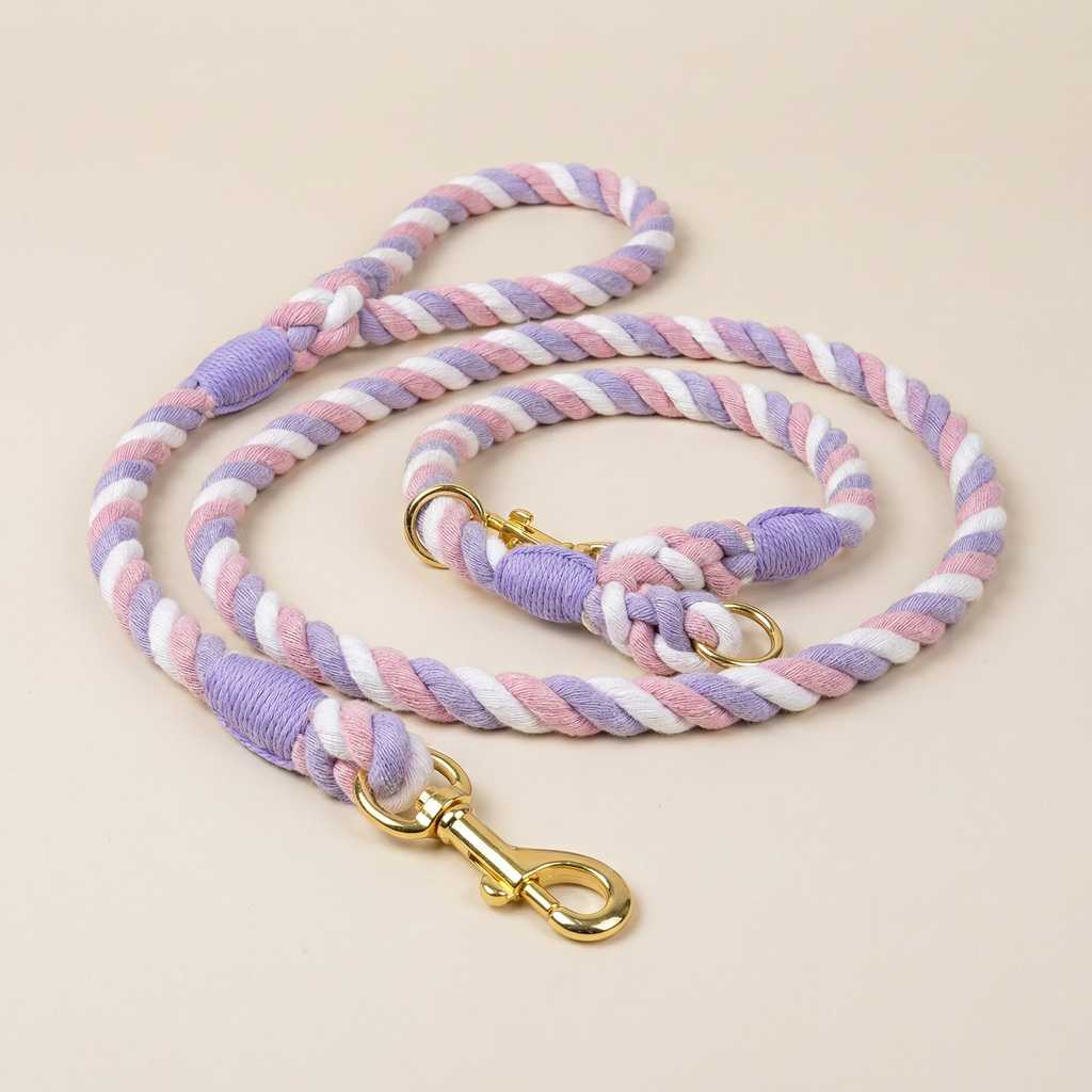 Dog Rope Leash & Collar Set – Sweet Dream