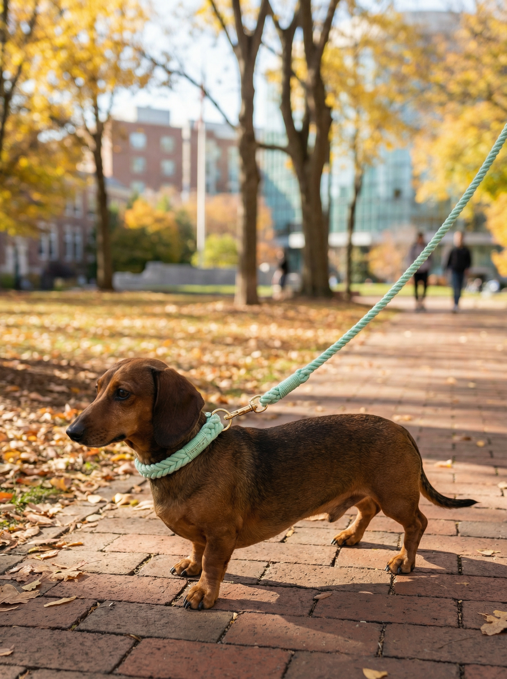Dog Rope Leash & Collar Set – Mint Green
