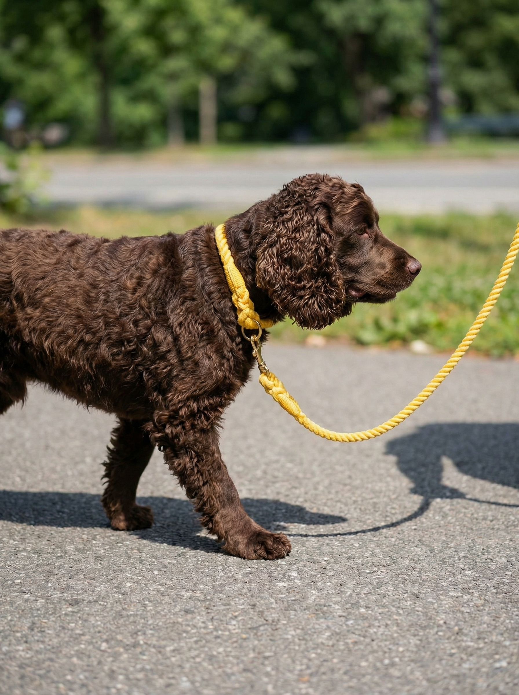 Dog Rope Leash & Collar Set – Golden Garden