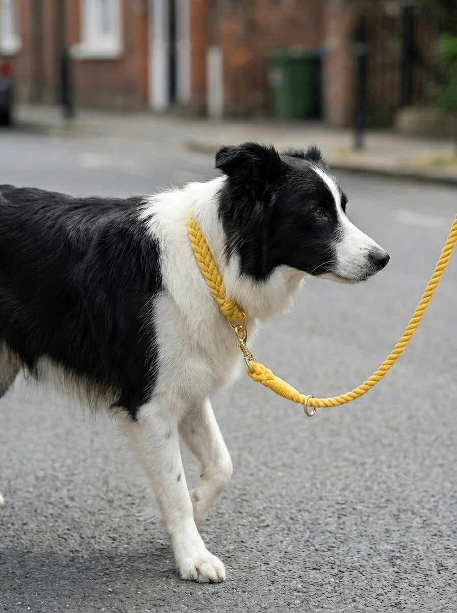 Dog Rope Leash & Collar Set – Golden Garden