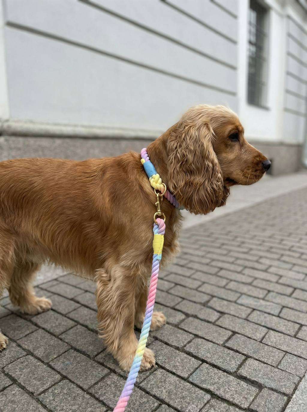 Dog Rope Leash & Collar Set – Macaron