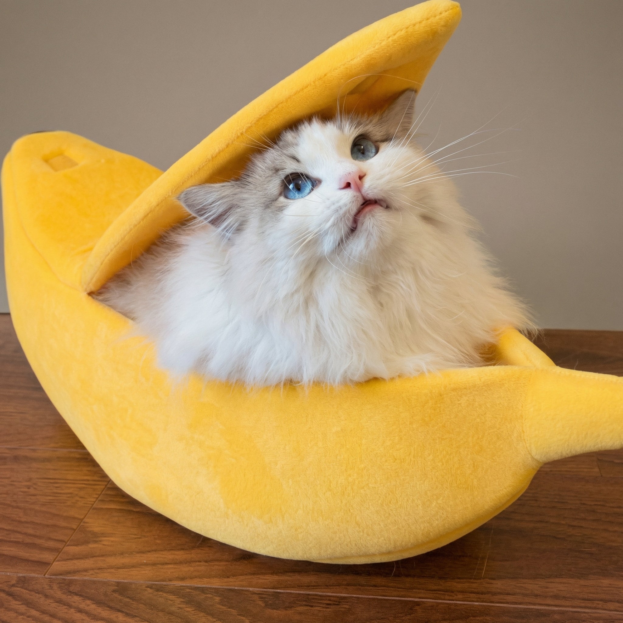Banana Hideaway Cat Bed