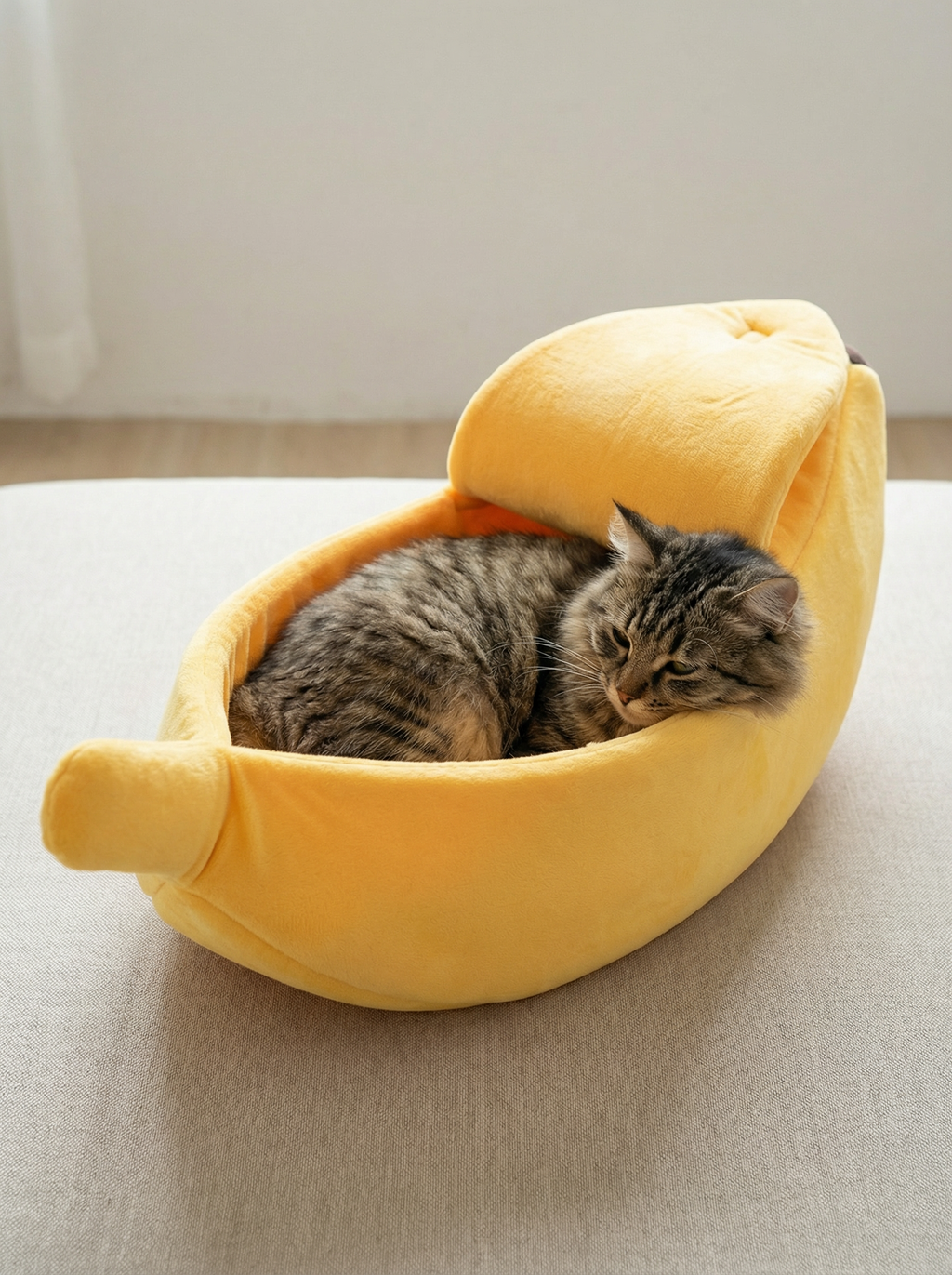Banana Hideaway Cat Bed