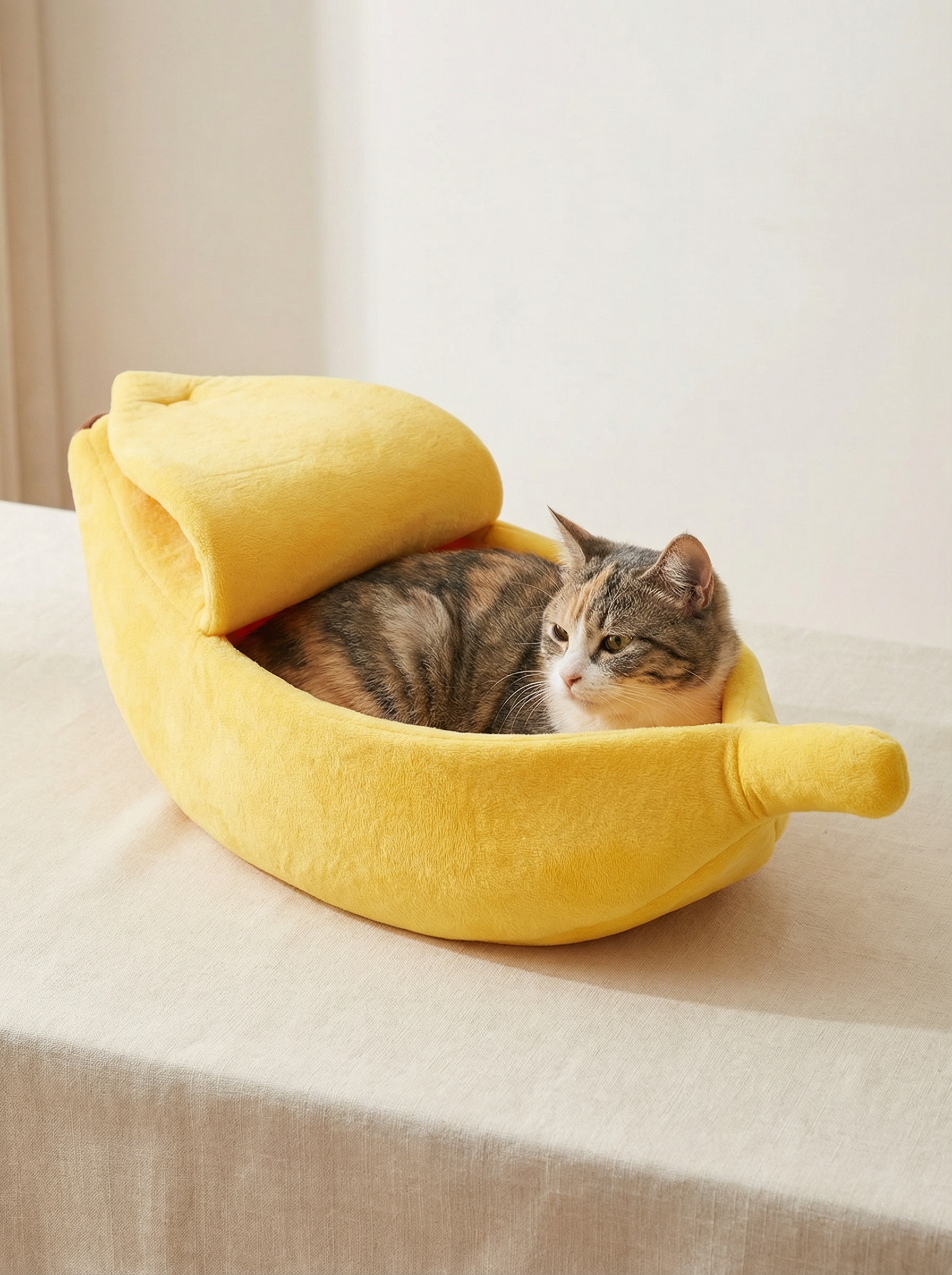 Banana Hideaway Cat Bed