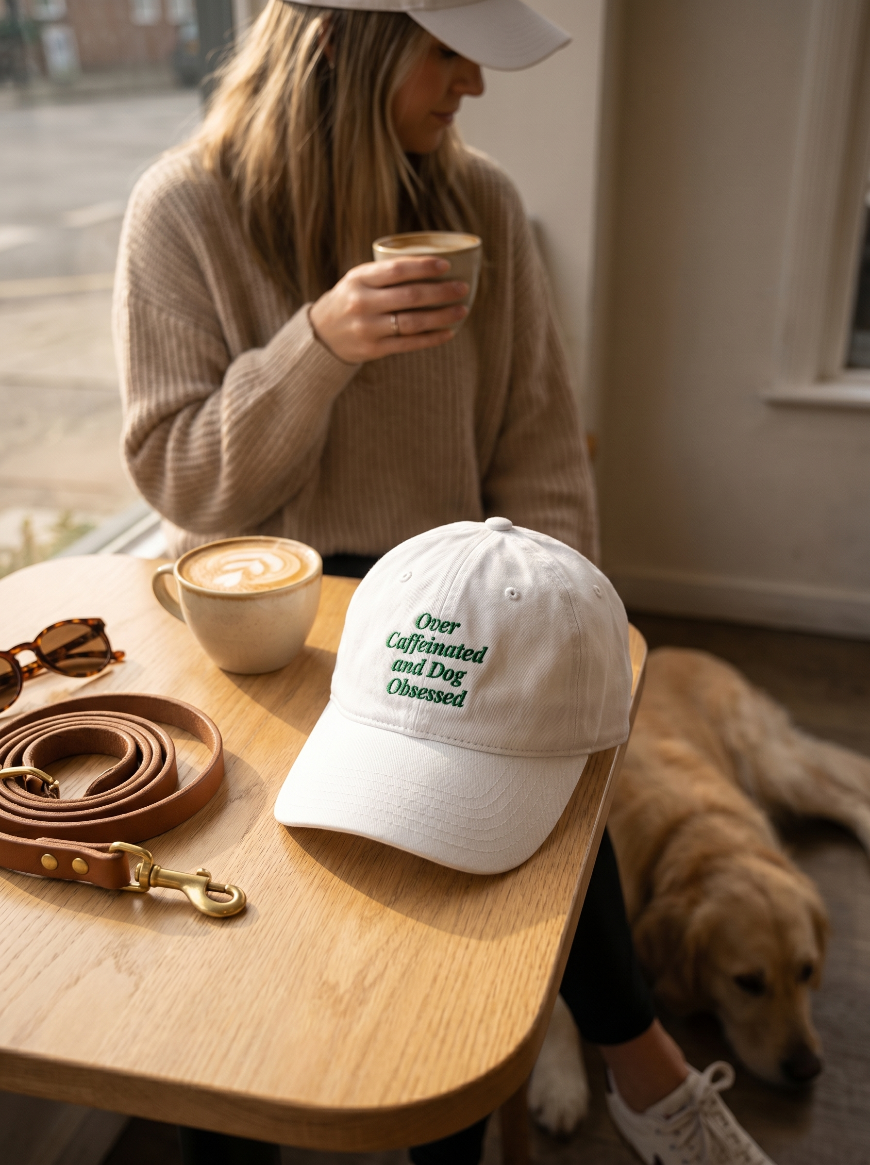 Over Caffeinated & Dog Obsessed Cap