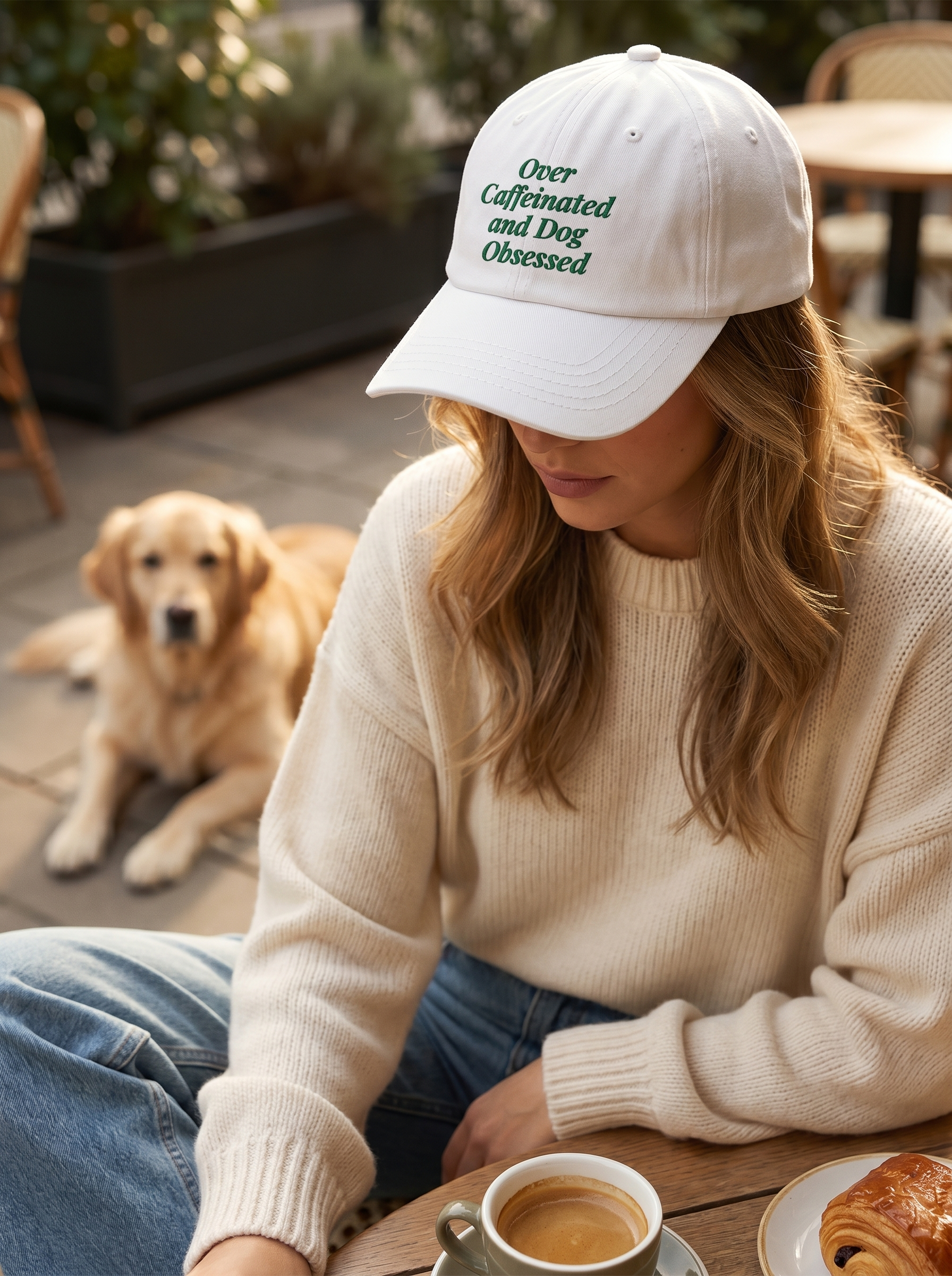 Over Caffeinated & Dog Obsessed Cap