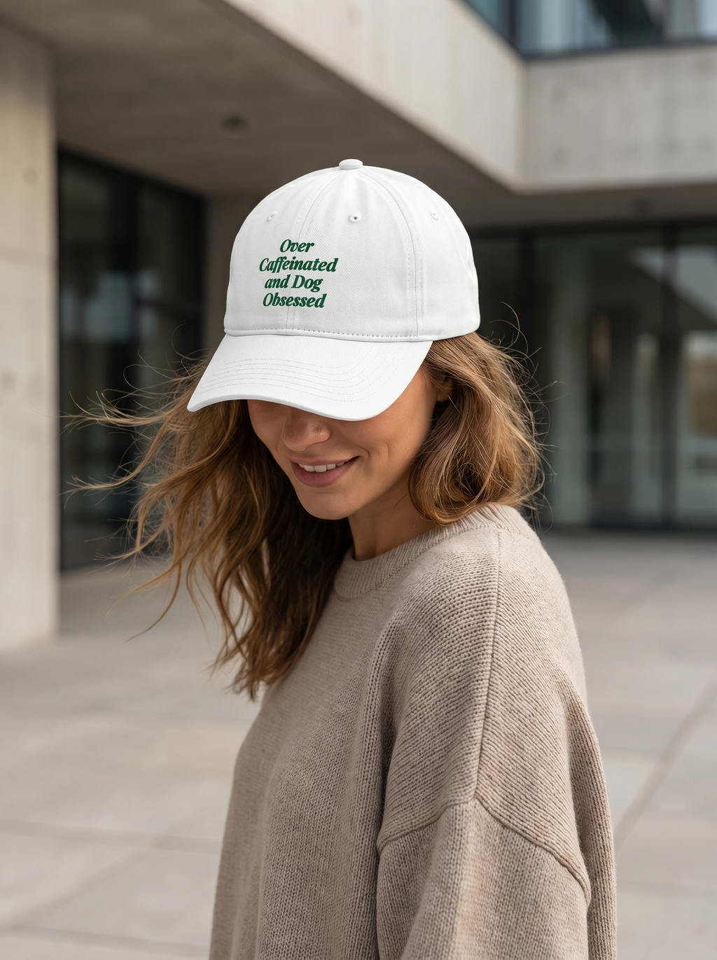 Over Caffeinated & Dog Obsessed Cap