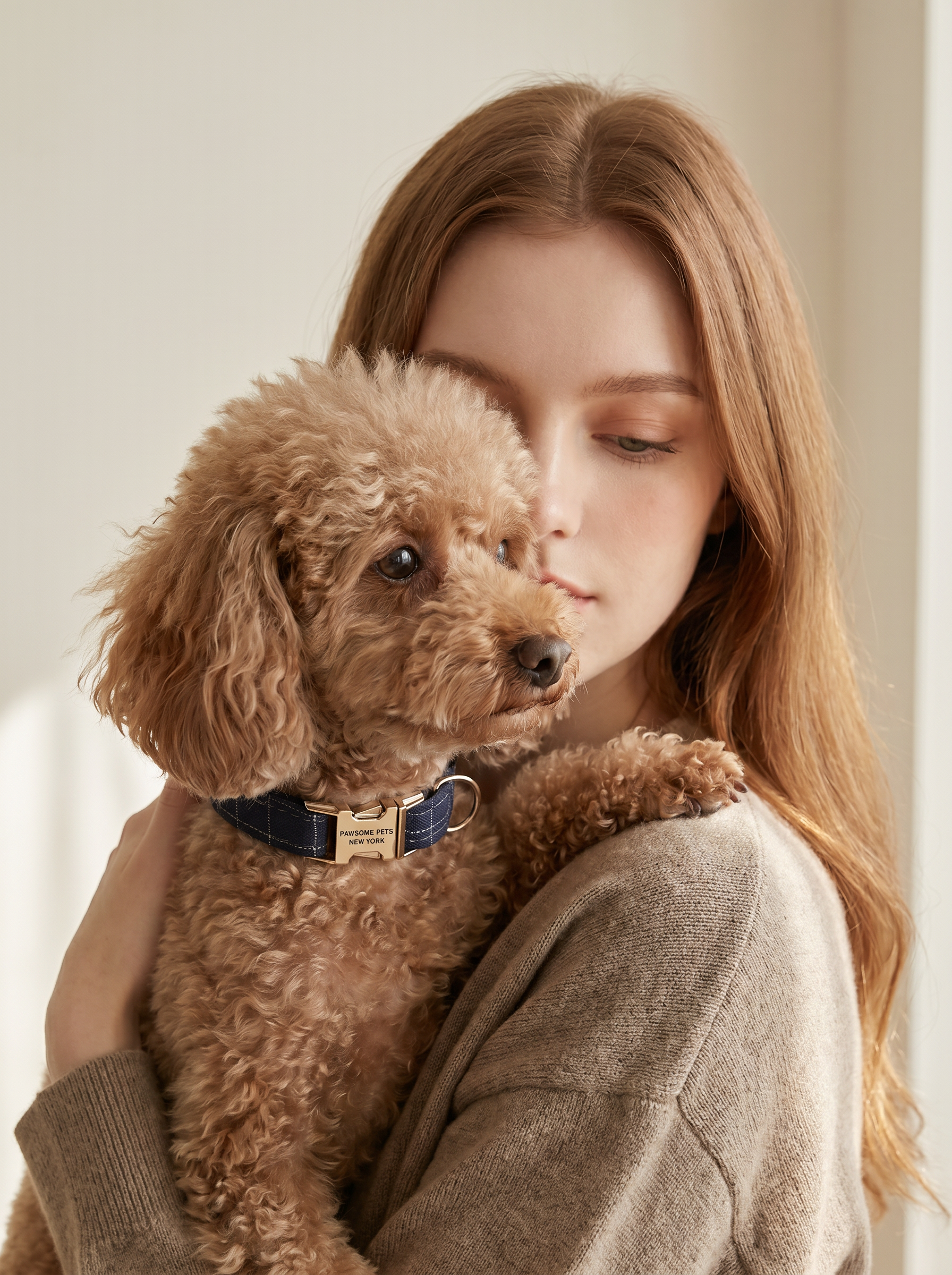 Small Dog & Cat Collar – Purplish Blue Stripe