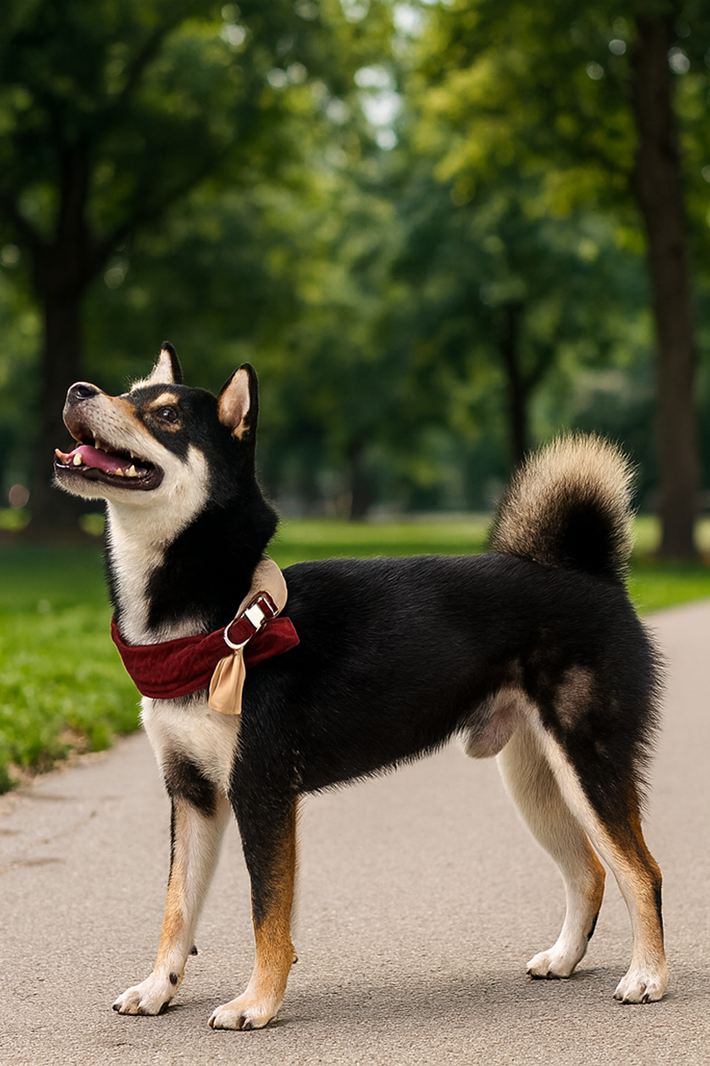 The 2-in-1 Bandana Collar – Beige & Blue