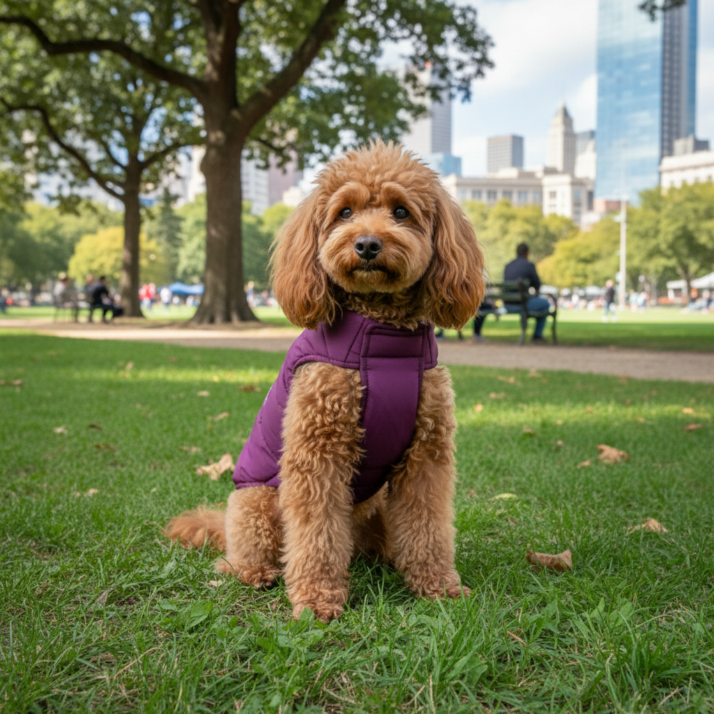 The Reversible Vest Jacket – Purple & Caramel